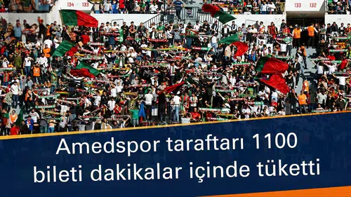 Amedspor taraftarı 1100 bileti dakikalar içinde tüketti: Ankara'ya akın var