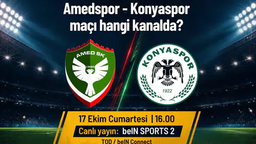 Amedspor Konyaspor maçı canlı yayın bilgisi: Karşılaşma saat kaçta hangi kanalda?