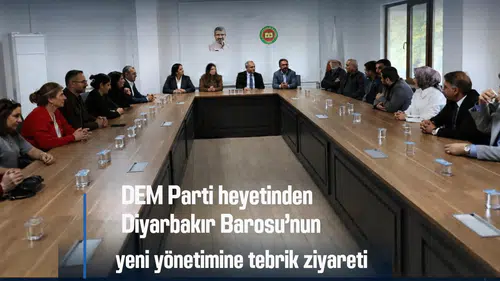 DEM Parti heyetinden Diyarbakır Barosu'nun yeni yönetimine tebrik ziyareti