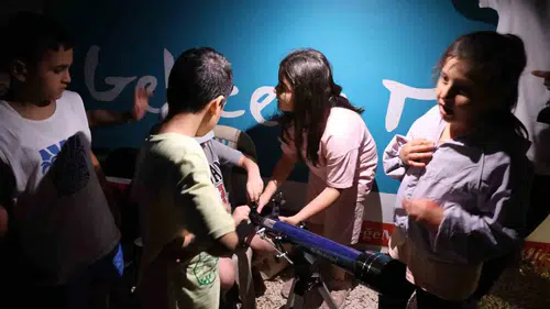 Zerzevan Kalesi’nde antik taşlar altında bilim şenliği Çocuklar evreni keşfetti