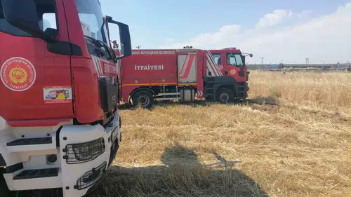 Diyarbakır'ın Bismil ve Çınar ilçelerinde yükselen alevler itfaiye ekiplerince söndürüldü