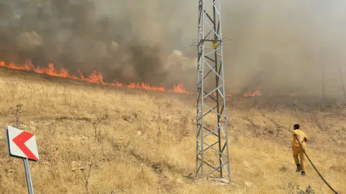 Silvan kırsalındaki örtü yangınına hızlı müdahale Ekipler soğutma çalışması başlattı