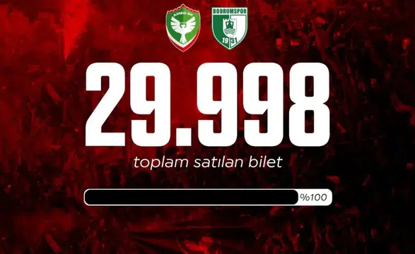 Amedspor Bodrum FK maçında yüzde 100 doluluğa ulaşıldı: İşte satılan bilet sayısı
