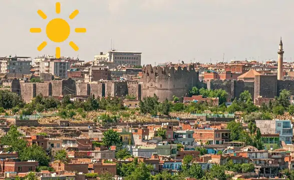 Diyarbakır'da 17 ilçede hava sıcaklıkları belli oldu: Öğle saatlerinde aman dikkat!