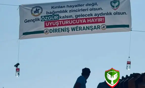Amedspor taraftarlarından uyuşturucuya karşı sokak seferberliği: İşte o pankart