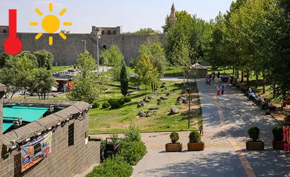 Diyarbakır'da 17 ilçenin sıcaklık raporu belli oldu: Hava yine alev gibi