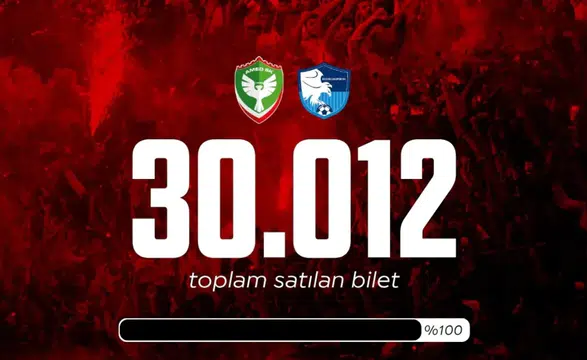 Amedspor Erzurumspor maçı kapalı gişe: Rekor kırıldı, geriye bir bilet bile kalmadı