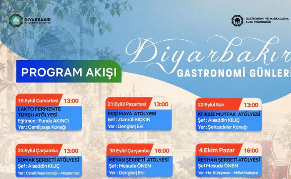 Diyarbakır'ın mutfağı tarihi mekânlarda hayat buluyor: Atölyelerde lezzetler ücretsiz olacak