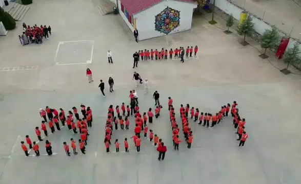 Silvan'da 29 Ekim coşkusu: Öğrenciler Malabadi Köprüsü'nde Cumhuriyet'i kutladı