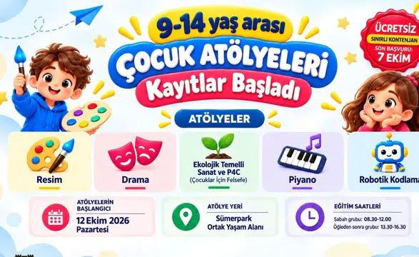 Diyarbakır'da çocuklara müjde: 5 branşta ücretsiz atölyeler başlıyor