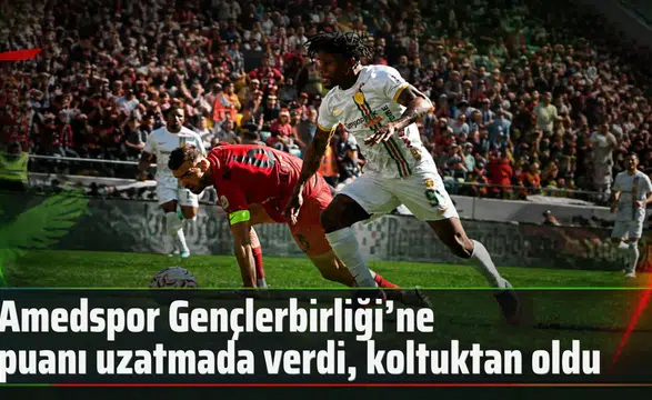 Amedspor Gençlerbirliği'ne puanı uzatmada kaptırdı, liderlikten oldu