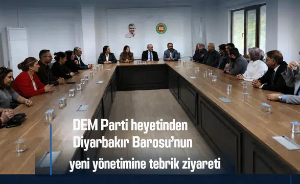 DEM Parti heyetinden Diyarbakır Barosu'nun yeni yönetimine tebrik ziyareti
