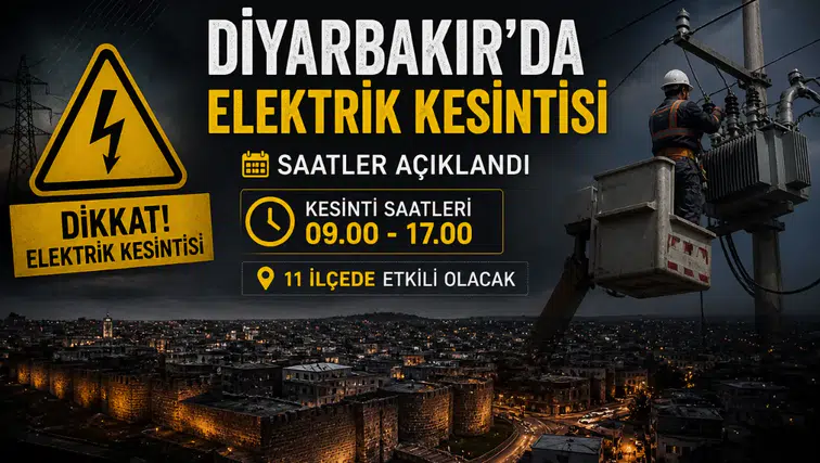 Diyarbakır’da elektrik kesintisi: 11 ilçede saatler açıklandı