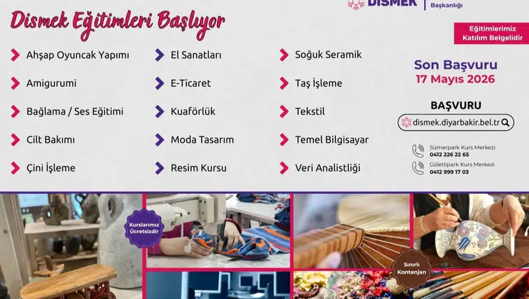 Diyarbakır'da meslek kazandıran ücretsiz 15 yeni kurs açılıyor: Başvurular başladı