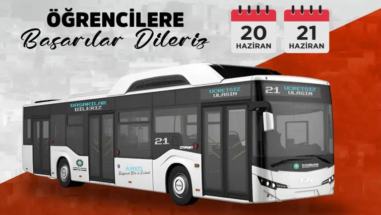 Diyarbakır'da toplu ulaşımda önemli karar: YKS'ye girecek öğrencilere ücretsiz olacak
