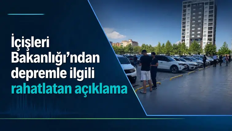 İçişleri Bakanlığı'ndan Diyarbakır'da hissedilen depremle ilgili rahatlatan açıklama