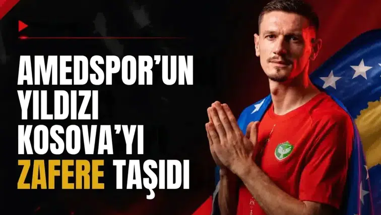 Amedspor'un yıldızı Kosova'yı zafere taşıdı: İrlanda önünde golü hazırladı