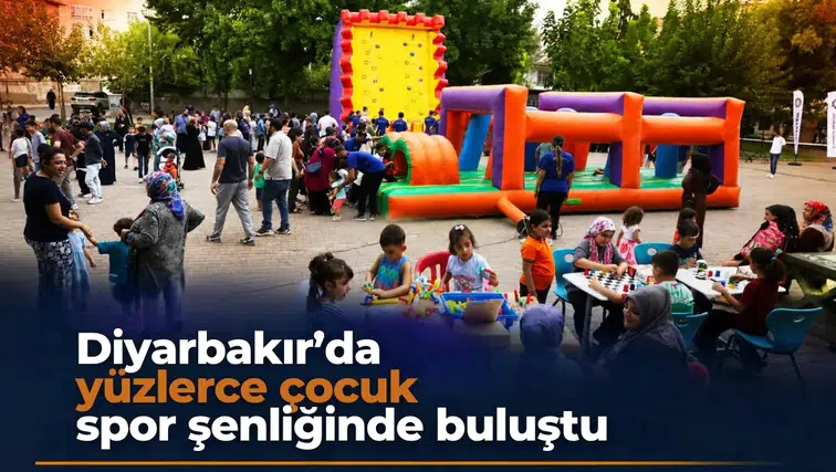 Diyarbakır'da yüzlerce çocuk spor ve eğlenceyle dolu bir gün geçirdi