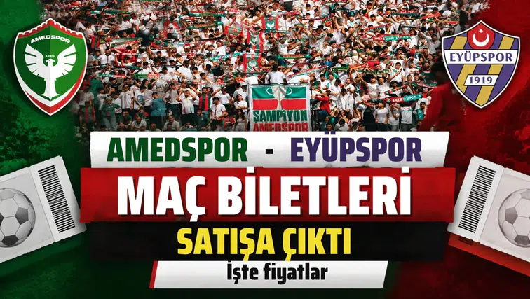 Amedspor Eyüpspor maçının biletleri satışa çıktı: İşte fiyatlar
