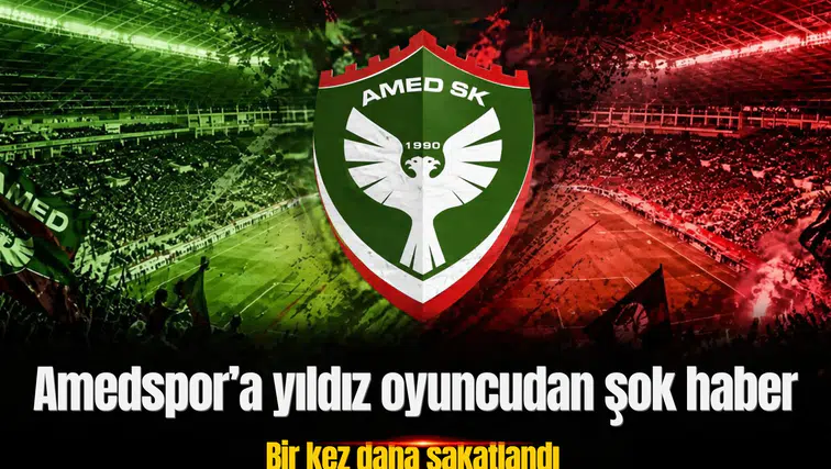 Amedspor'a yıldız oyuncudan şok haber: Bir kez daha sakatlandı