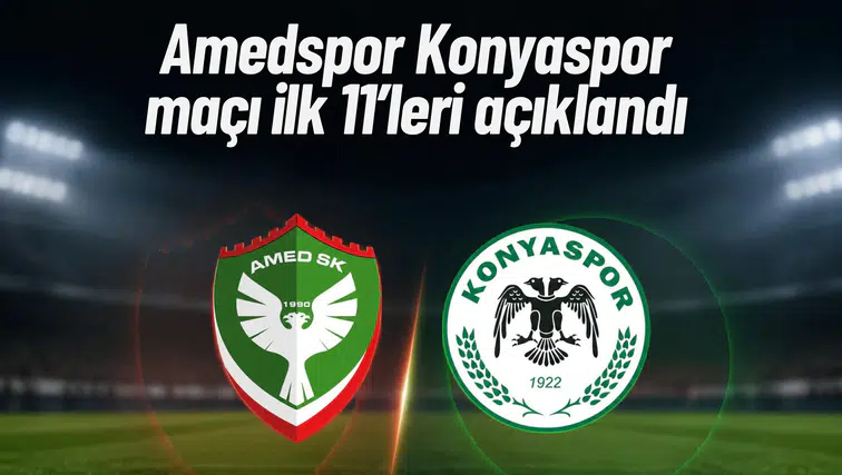 Amedspor Konyaspor maçının ilk 11'leri açıklandı: Hasi'den şaşırtan tercihler