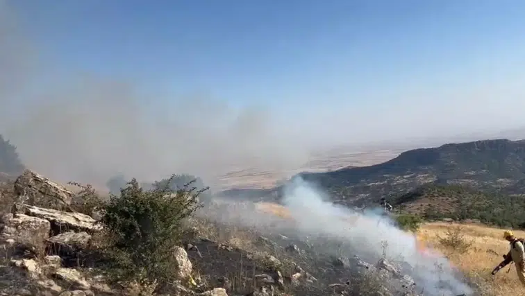 Hazro’da korkutan örtü yangını 20 hektarlık alan küle döndü, inceleme başladı