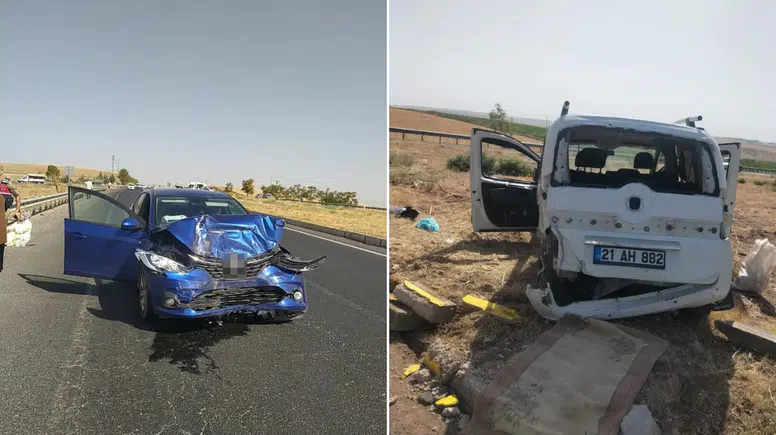 Diyarbakır’da otomobil ile ticari araç çarpıştı: 5 yaralı