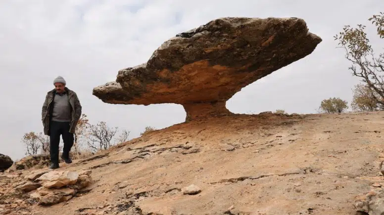 Diyarbakır’da zamanın durduğu yer: 6 bin yıllık mantar kaya