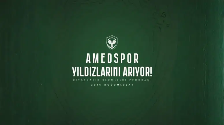 Amedspor Akademi seçmeleri başlıyor: 2016 doğumlular için kritik gün