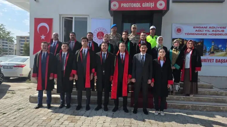 Ergani'de yeni adli yıl başladı: Kaymakam Yalçın, Başsavcı Gül ve adliye çalışanları buluştu