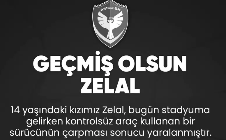 Amedsporlu kadın taraftar kaza geçirdi: Kulüp mesaj yayınladı