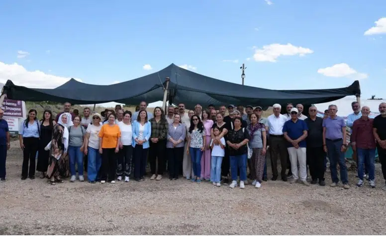 Varto'daki nöbete Diyarbakır'dan destek: Eşbaşkanlar Çalıdere'de halkla buluştu