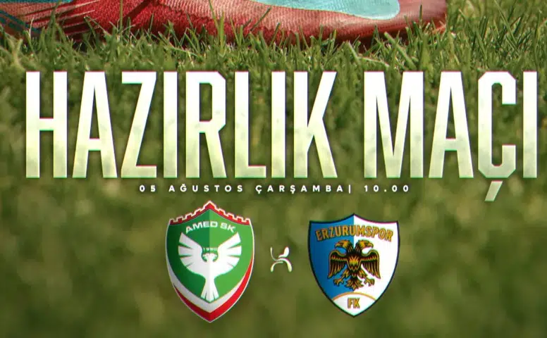 Amedspor hazırlık maçında Erzurumspor ile karşılaşıyor: İşte mücadelenin başlama saati