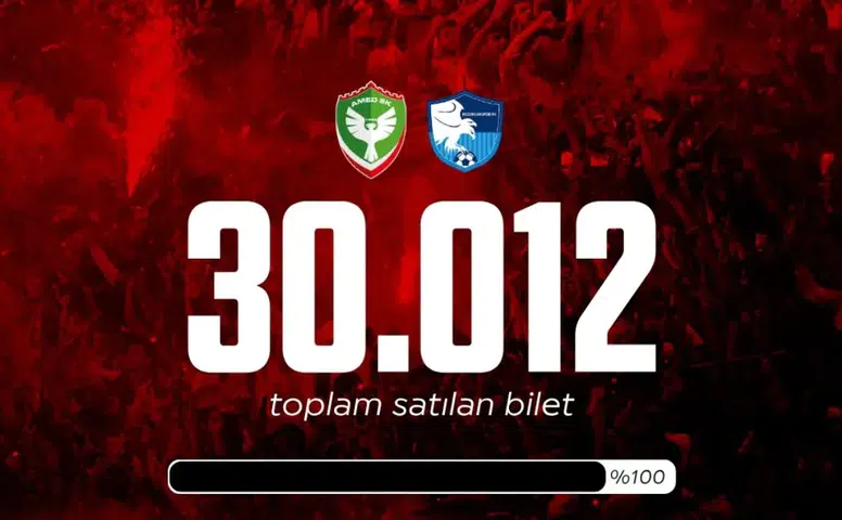 Amedspor Erzurumspor maçı kapalı gişe: Rekor kırıldı, geriye bir bilet bile kalmadı