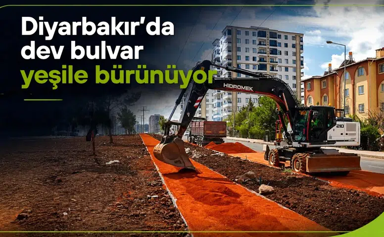 Diyarbakır'da dev bulvar yeşile bürünüyor: Bin 200 ağaç dikilecek