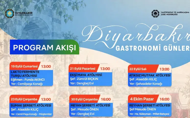 Diyarbakır'ın mutfağı tarihi mekânlarda hayat buluyor: Atölyelerde lezzetler ücretsiz olacak