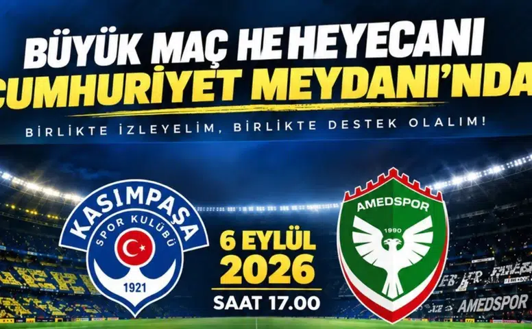 Diyarbakır'da Kasımpaşa Amedspor maçı için dev ekran kuruluyor: Taraftara çağrı yapıldı