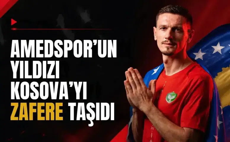 Amedspor'un yıldızı Kosova'yı zafere taşıdı: İrlanda önünde golü hazırladı