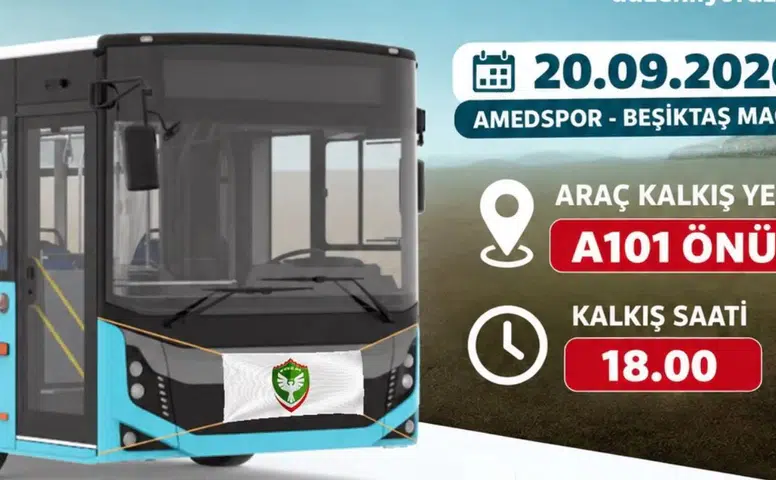 Diyarbakır'da belediye Amedspor Beşiktaş maçı için ücretsiz otobüs kaldırıyor