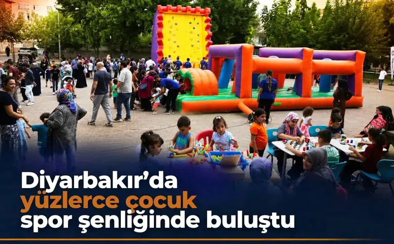 Diyarbakır'da yüzlerce çocuk spor ve eğlenceyle dolu bir gün geçirdi