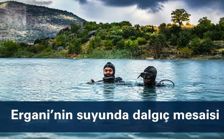 Ergani'nin suyunda dalgıç mesaisi: Izgaraları tıkayan birikintiler temizlendi