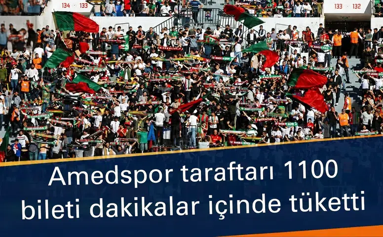 Amedspor taraftarı 1100 bileti dakikalar içinde tüketti: Ankara'ya akın var