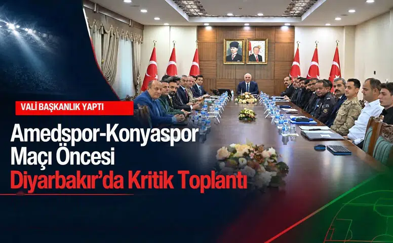 Amedspor-Konyaspor maçı öncesi Diyarbakır'da kritik toplantı: Vali Zorluoğlu başkanlık etti