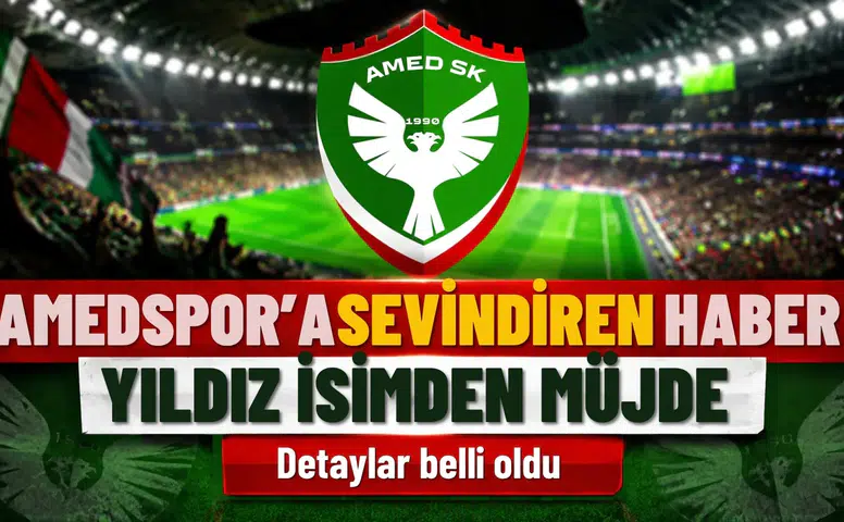 Amedspor'a Eyüpspor maçı öncesi yıldız isimden sevindiren haber geldi