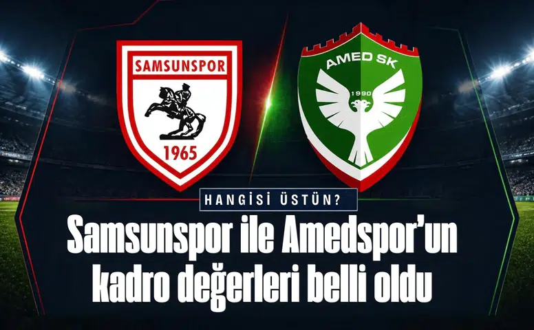 Samsunspor ile Amedspor'un kadro değerleri belli oldu: Arada büyük fark var