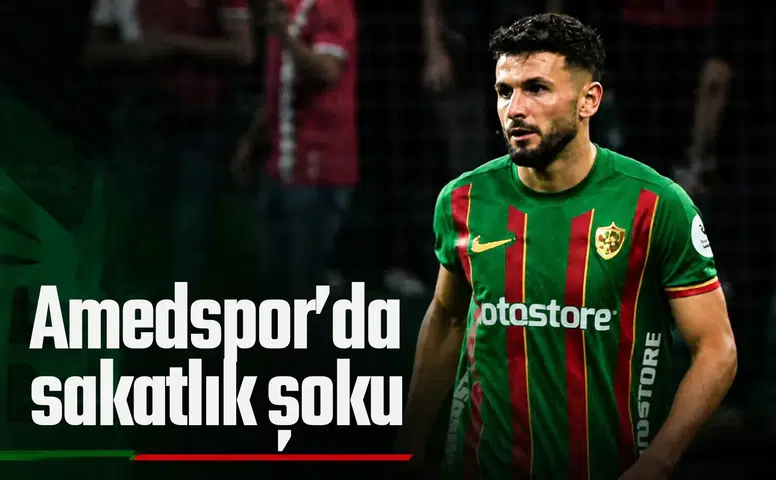 Amedspor'a büyük şok: Yıldız isim 1 ay sahalardan uzak kalacak