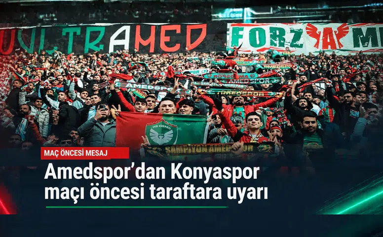 Amedspor'dan Konyaspor maçı öncesi taraftara uyarı: Stat kuralları hatırlatıldı
