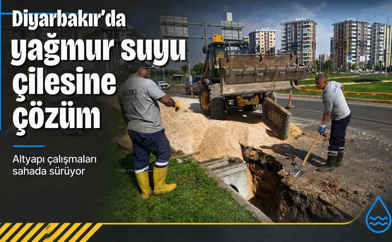 Diyarbakır'da yağmur suyu çilesine çözüm: Mahabad Bulvarı'na 120 metre yeni hat