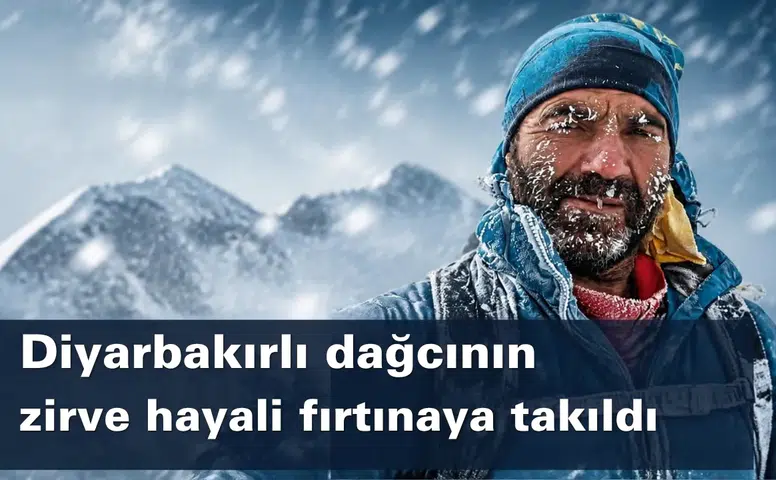 Diyarbakırlı dağcının zirve hayali fırtınaya takıldı: Ağrı'da 4 bin 900 rakımdan geri döndü