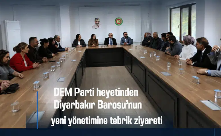 DEM Parti heyetinden Diyarbakır Barosu'nun yeni yönetimine tebrik ziyareti